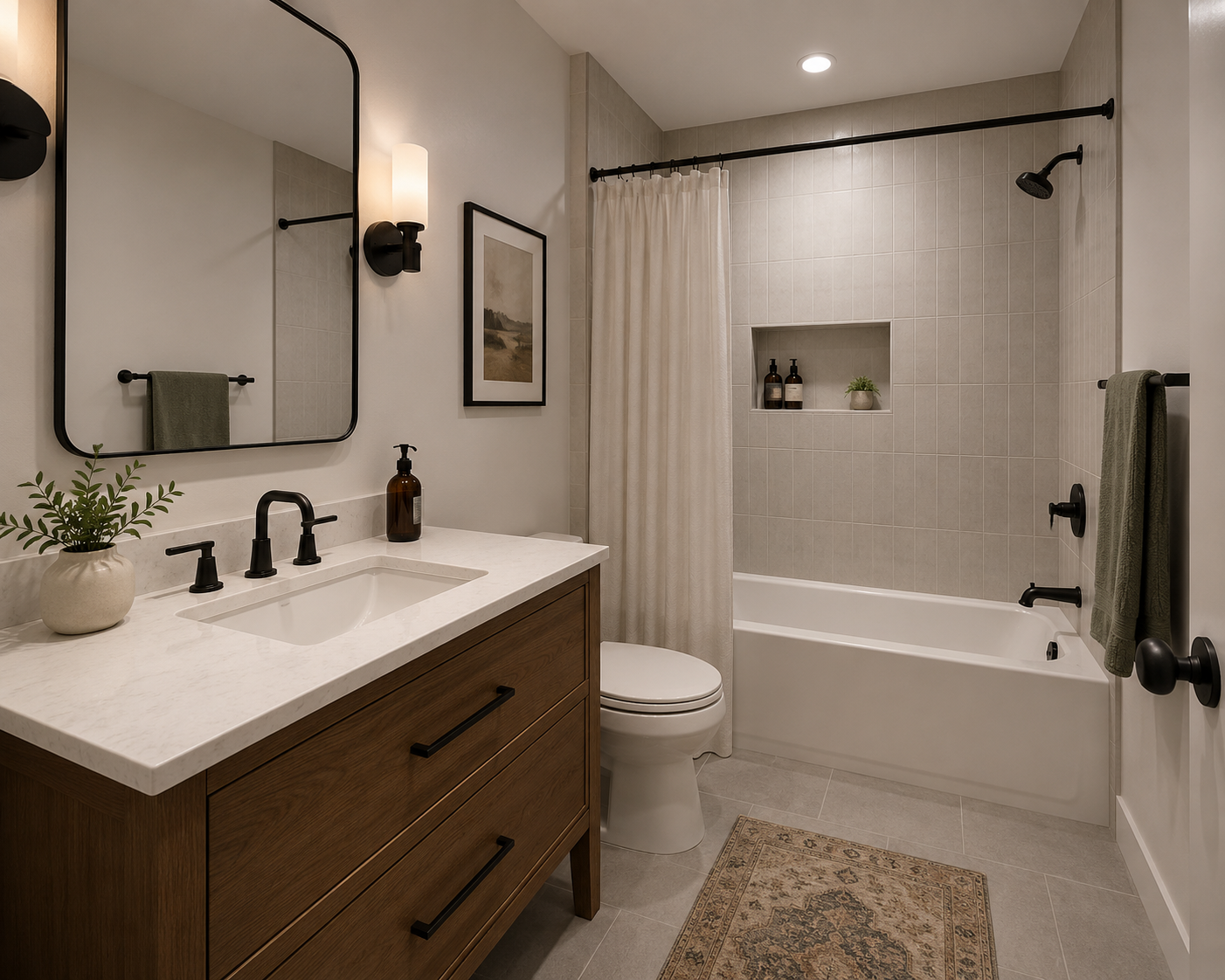 Modern bathroom remodel
