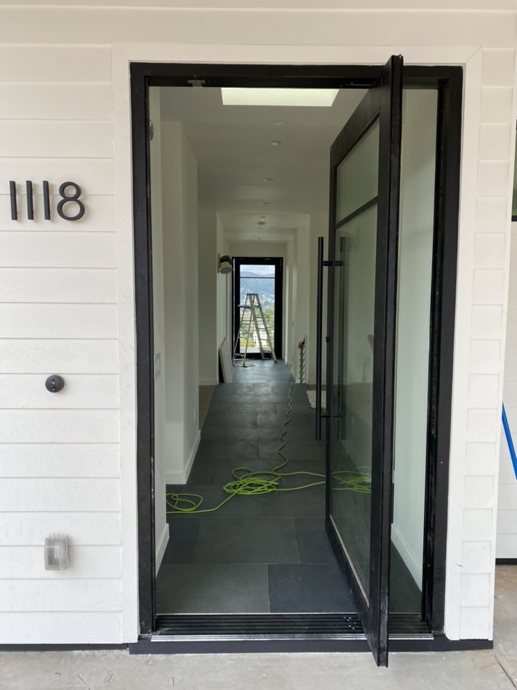 Glass door install