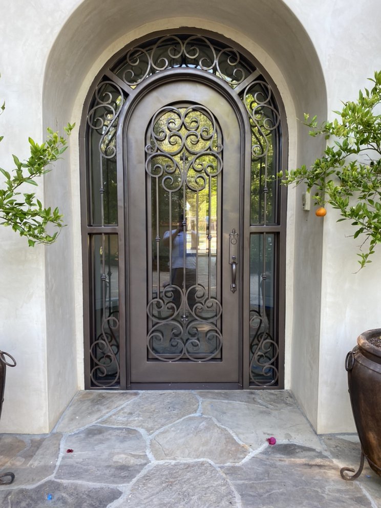 Metal doorway