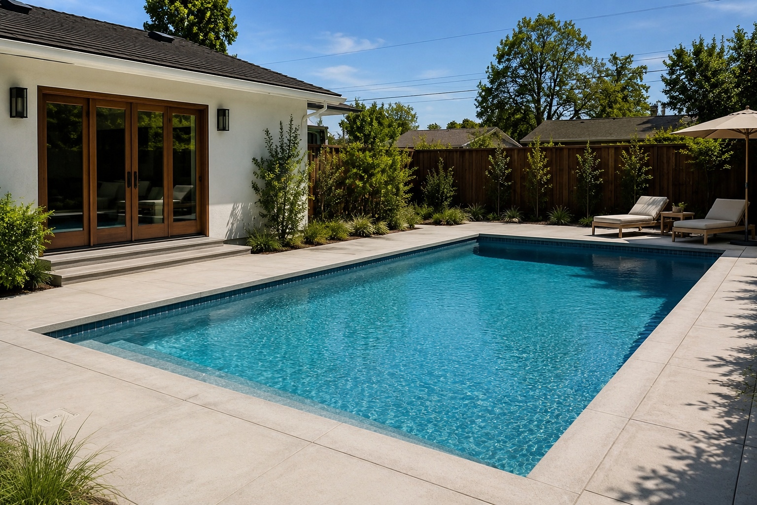 Backyard pool in Manhattan Beach